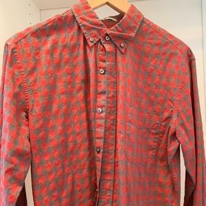 J. Crew Slim Button Down Shirt, Red/Grey Gingham